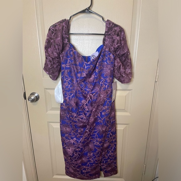 JS Collections Off The Shoulder MIDI Dress - Picture 2 of 12